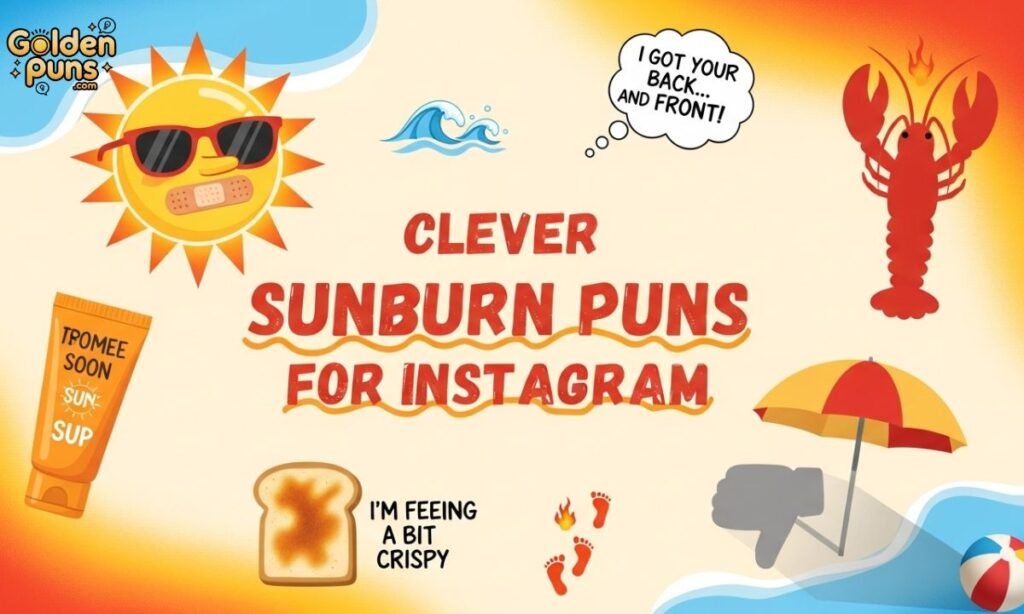 Clever Sunburn Puns for Instagram