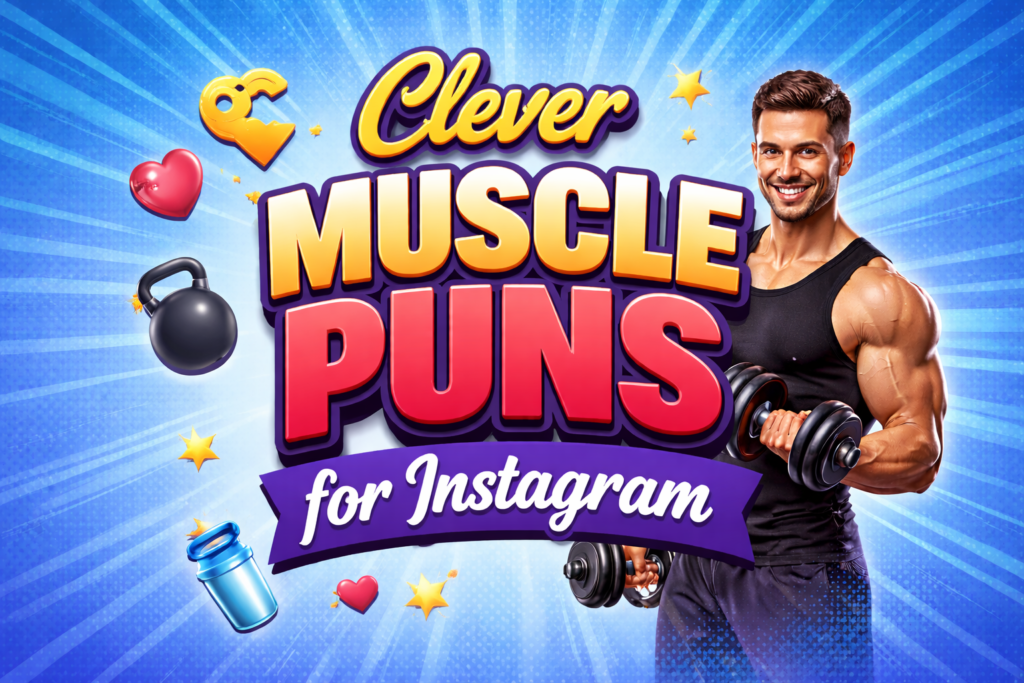 Clever muscle puns for Instagram