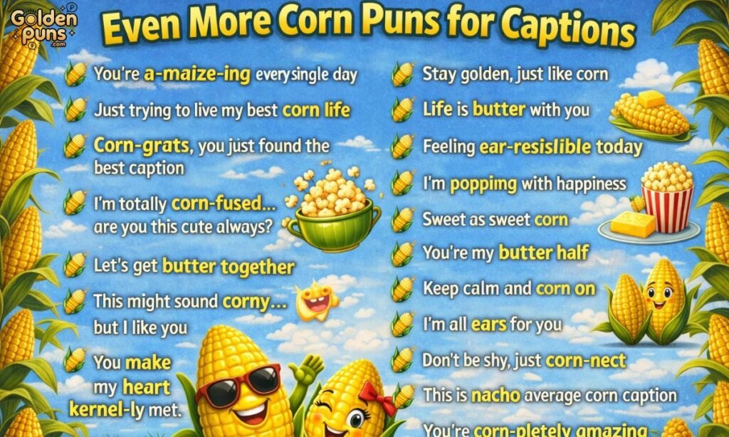 Even More Corn Puns For Captions