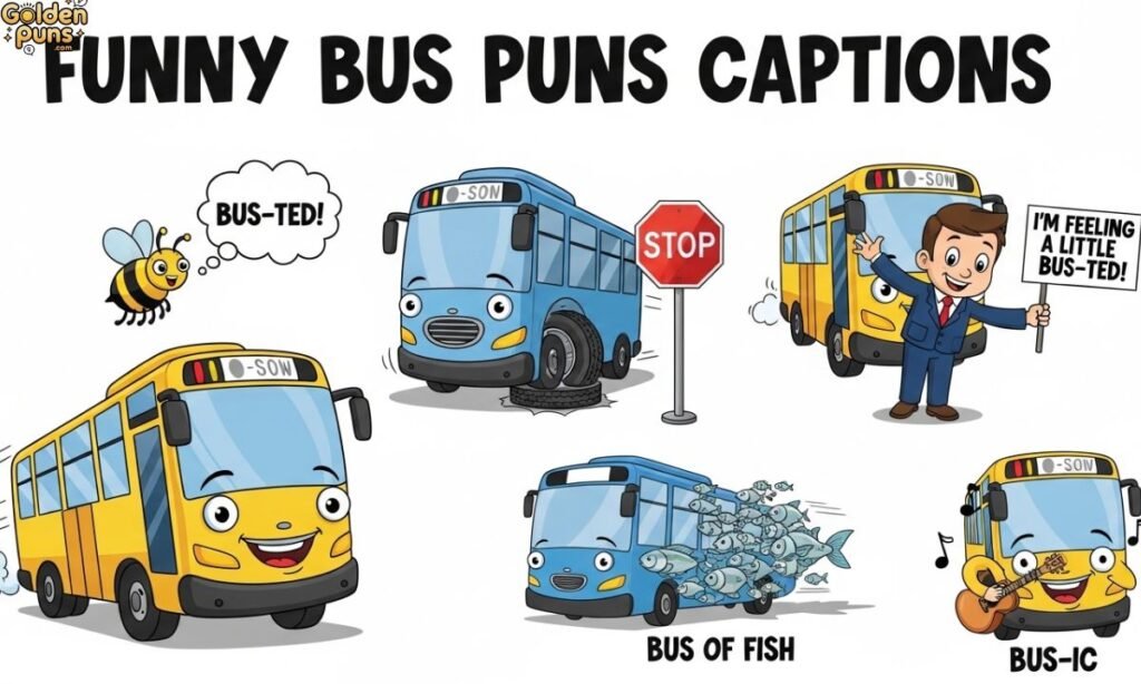 Funny Bus Puns Captions