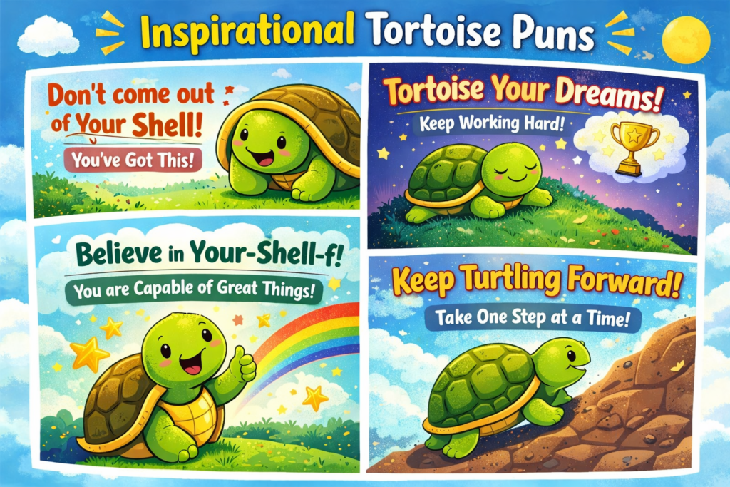 Inspirational tortoise puns