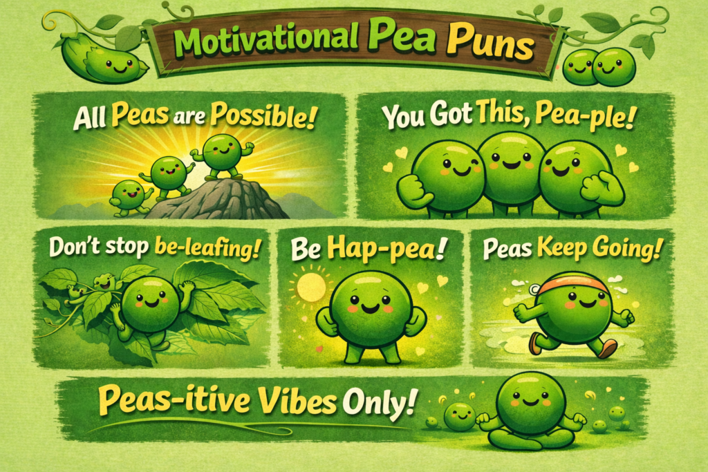Motivational Peas Puns