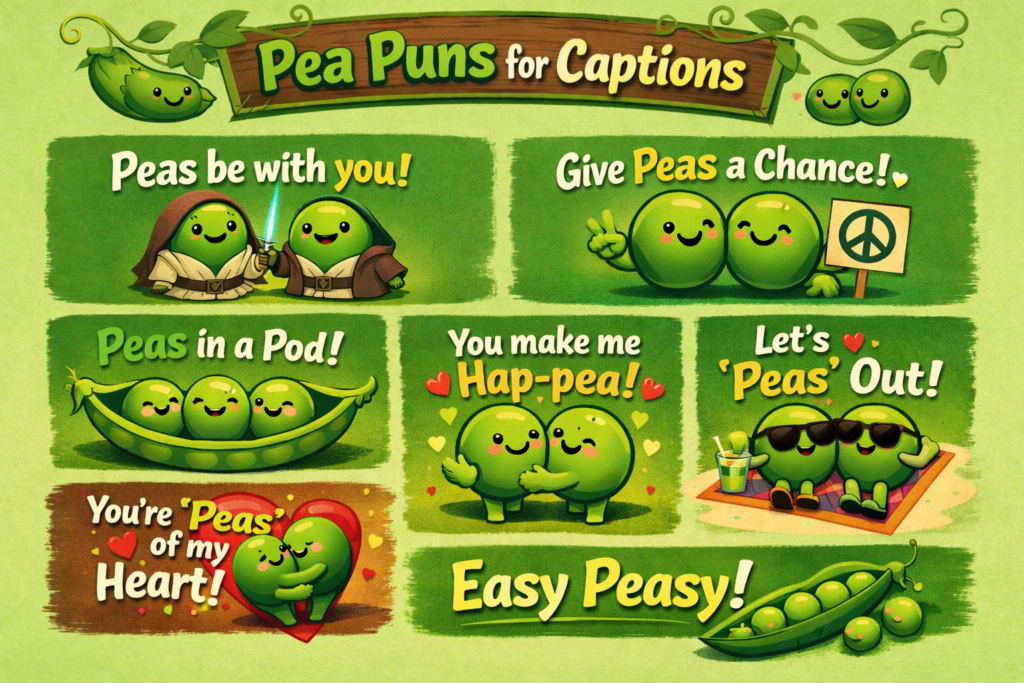 Pea puns for captions