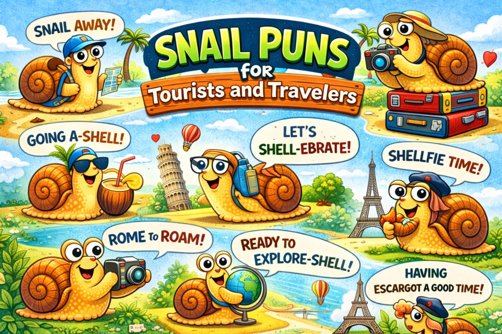 Snail puns for travelers