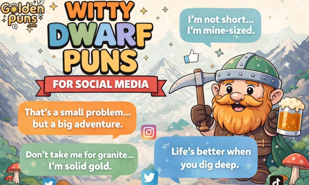 Witty Dwarf Puns for Social Media