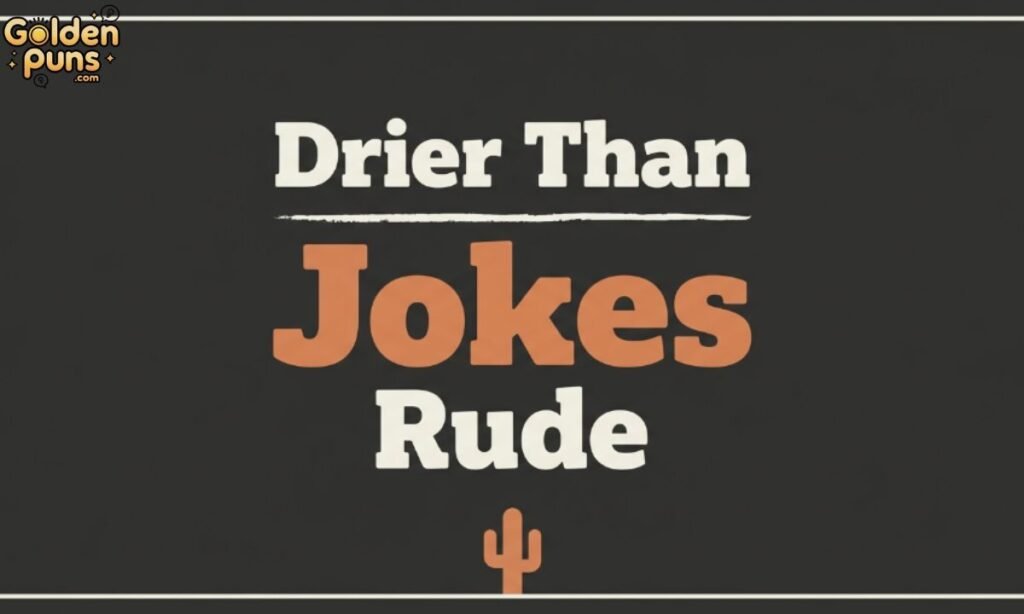 Drier Than Jokes Rude