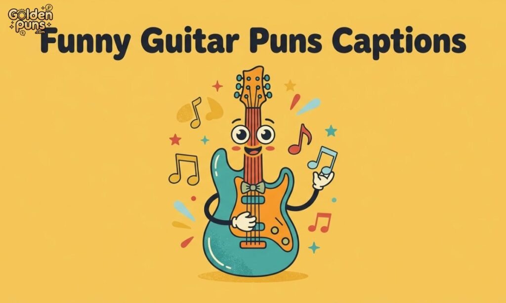 Funny Guitar Puns Captions