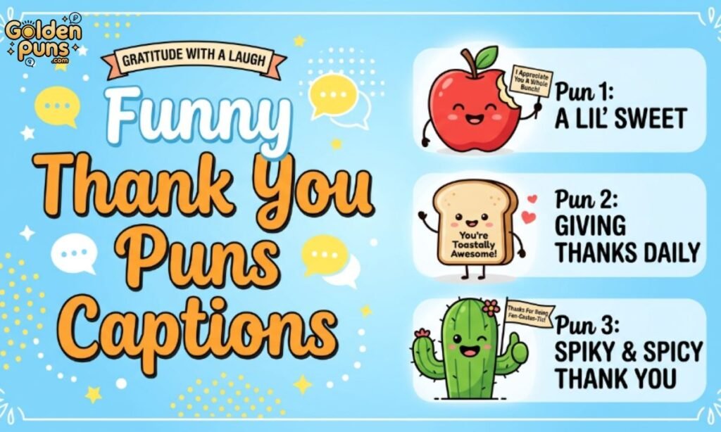 Funny Thank You Puns Captions