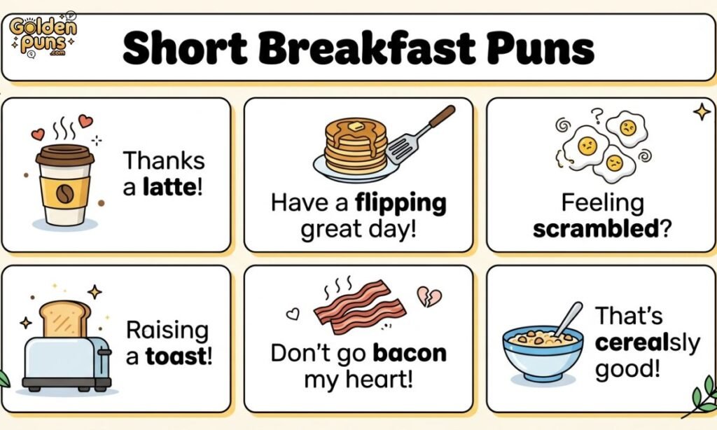 Short Breakfast Puns