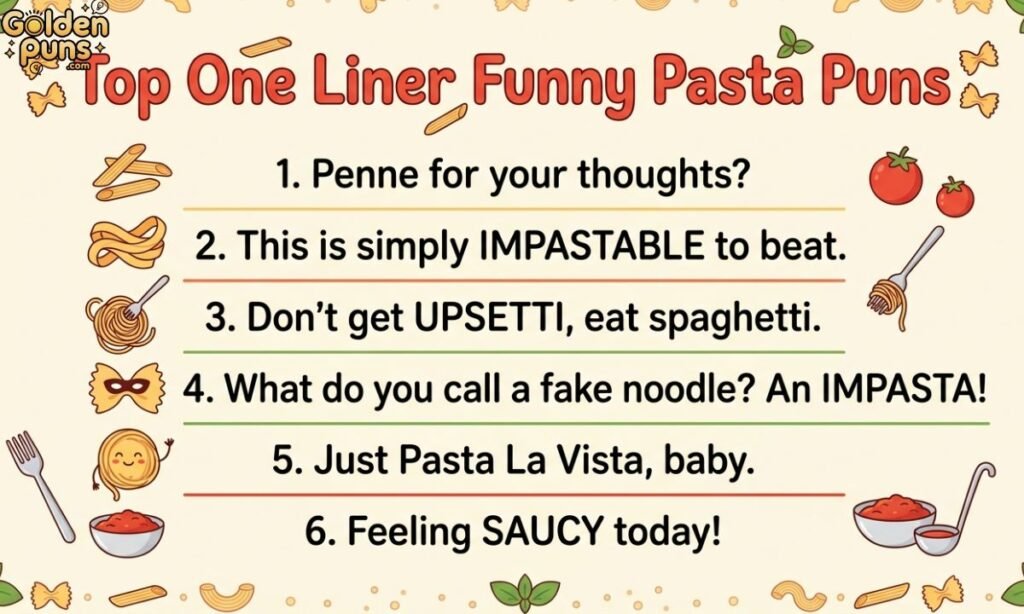 Top One Liner Funny Pasta Puns