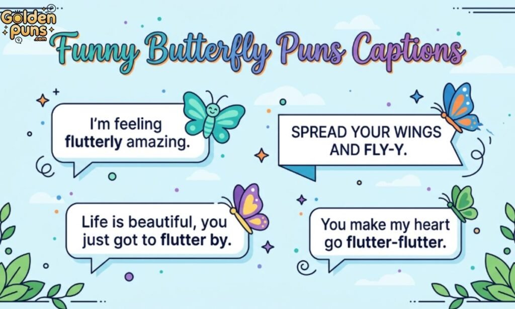 Funny Butterfly Puns Captions